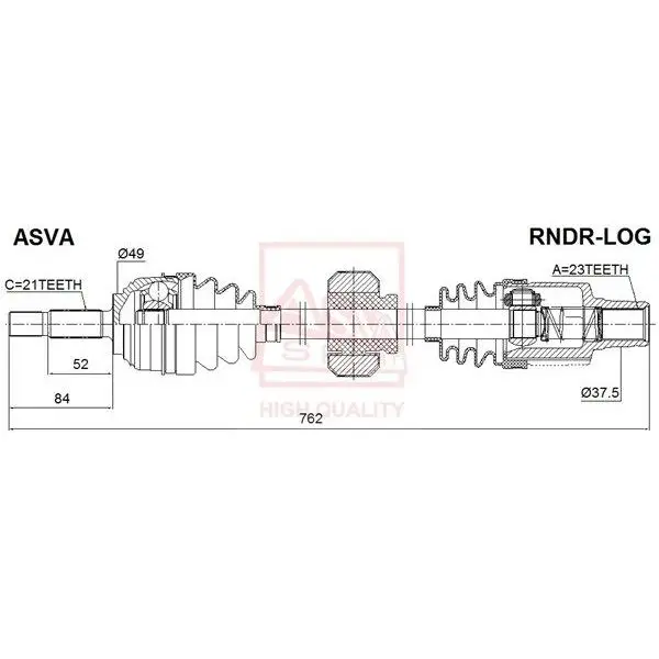 Привод правый 23X794X21 ASVA) ASVA RNDR-LOG | Автомобили и мотоциклы