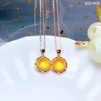 kjjeaxcmy boutique jewelry 925 sterling silver inlaid citrine necklace womens pendant popular exquisite