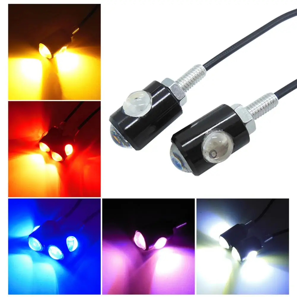 

Motorcycle Signal Light Super Bright LED License Plate Bulb Auxiliary Fog Light Assemblie Driving Lamp Switch Universal 12V