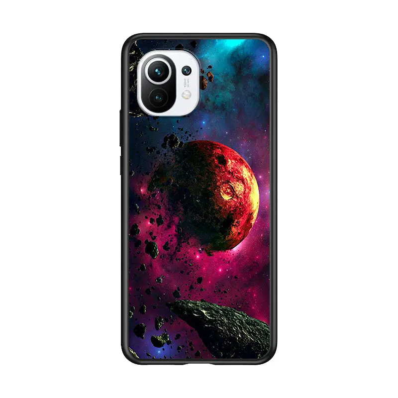 

Starry Sky Moon for Xiaomi Mi 11 10T Note 10 Ultra 5G 9 9T SE 8 A3 A2 A1 6X Pro Play F1 Lite 5G Black Phone Case