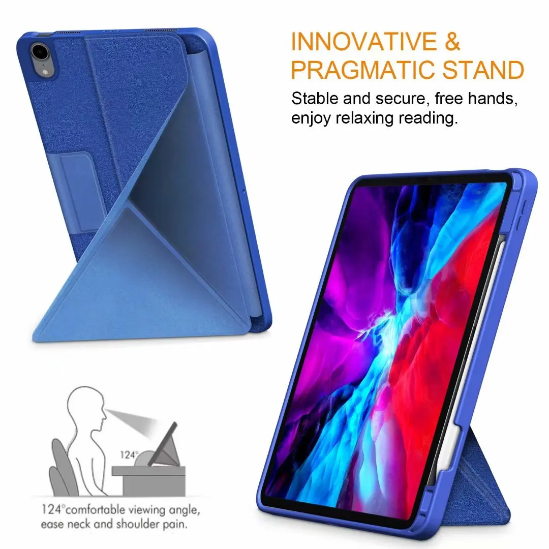 

Модный умный кожаный чехол для iPad Pro 11 дюймов 2018 A1980, чехол для ipad Air4 Air 4 2020 10,9 дюйма, складной чехол с кронштейном