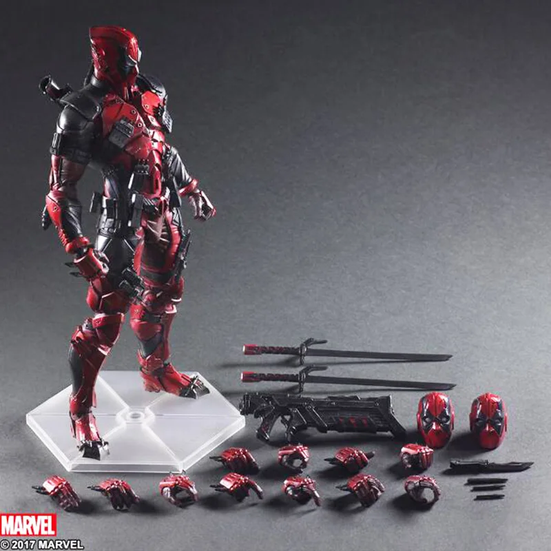 Черный Marvel классика 19 см Дэдпул фигурка ПВХ кукла модель KO's NECA " Ultimate Специальные Особенности супер пошаговые игрушки коллекция - Цвет: Черный