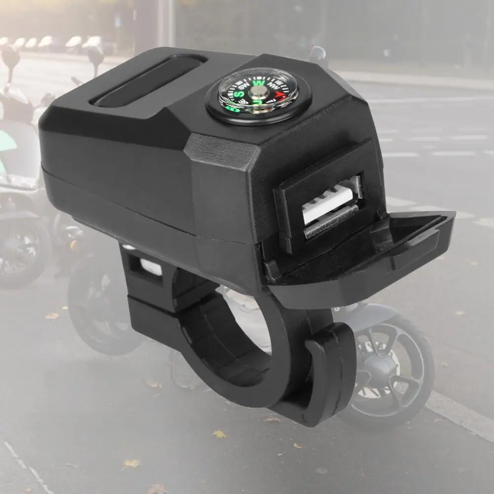 

35% Hot Sales!!! Charger Waterproof Compass ABS Scooter USB Motorcycle Mobile Phone Charger Bracket for Scooter
