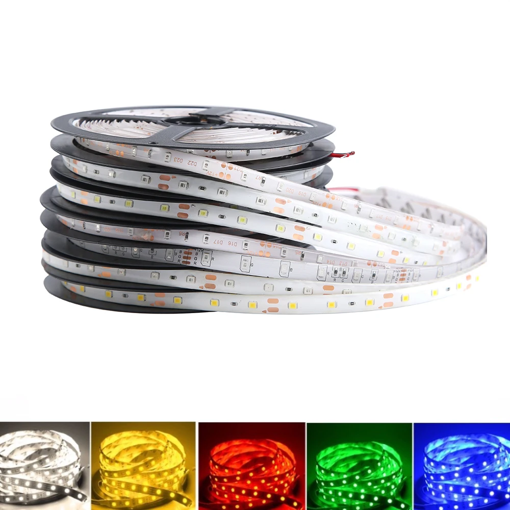 

12V Strip Led Light,RGB Waterproof SMD 2835 5 M 60LED/M RGB 12V Led Lights Strip,12 V Volt Tape Lamp Diode Ribbon TV Backlight