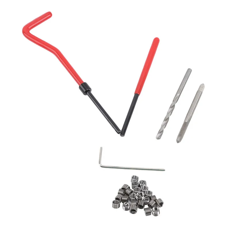 

30 Stks Auto Pro Coil Boor Tool Metrische Draad Reparatie Insert Kit M6 Voor Helicoil Auto Reparatie Tools Grof Crowbar