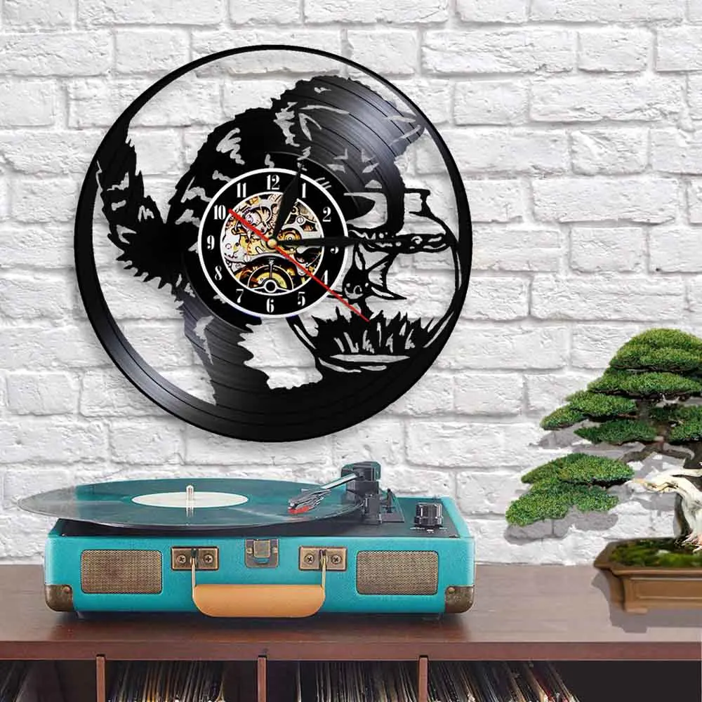 Настенные часы с виниловой пластиной декоративные художественные украшения для