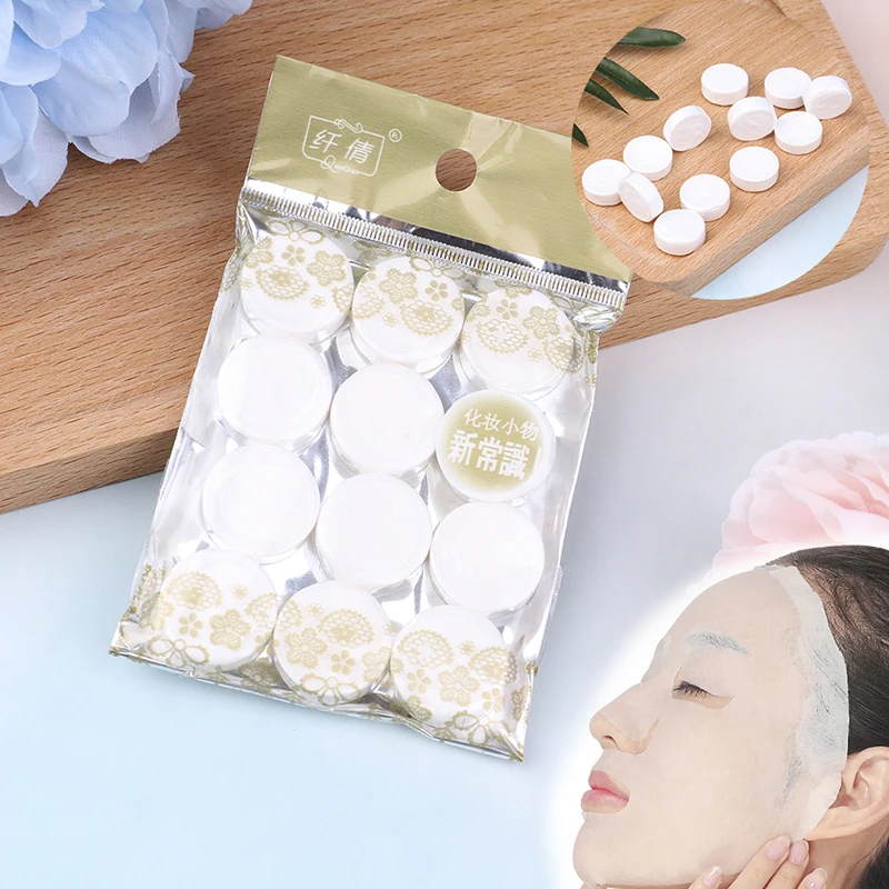 12 шт./упак. одноразовые Бумага маски для лица Натуральный уход за кожей сжатого