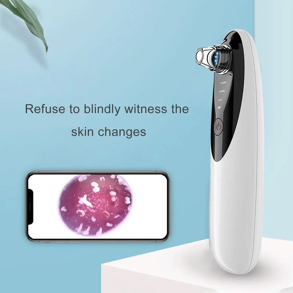 

Blackhead Remover Vacuum With Camera Wifi Visible Facial Pore Vacuum Suction Cleaner Electric Black-head Suctioner Extractor