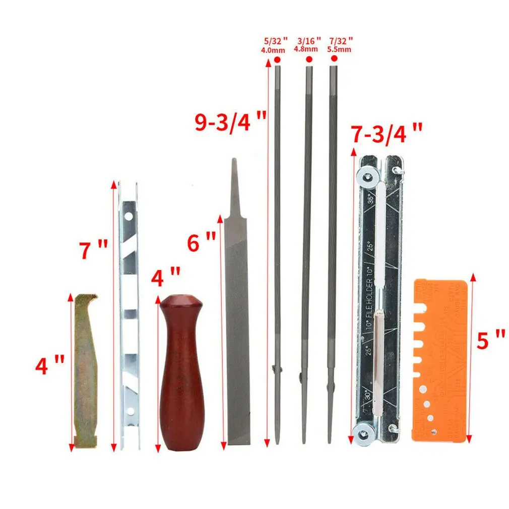 

10 Pcs Chainsaw Accessories Durable Suit Chain Sharpening Tool Bag Sharpening Tool Practical Blade File