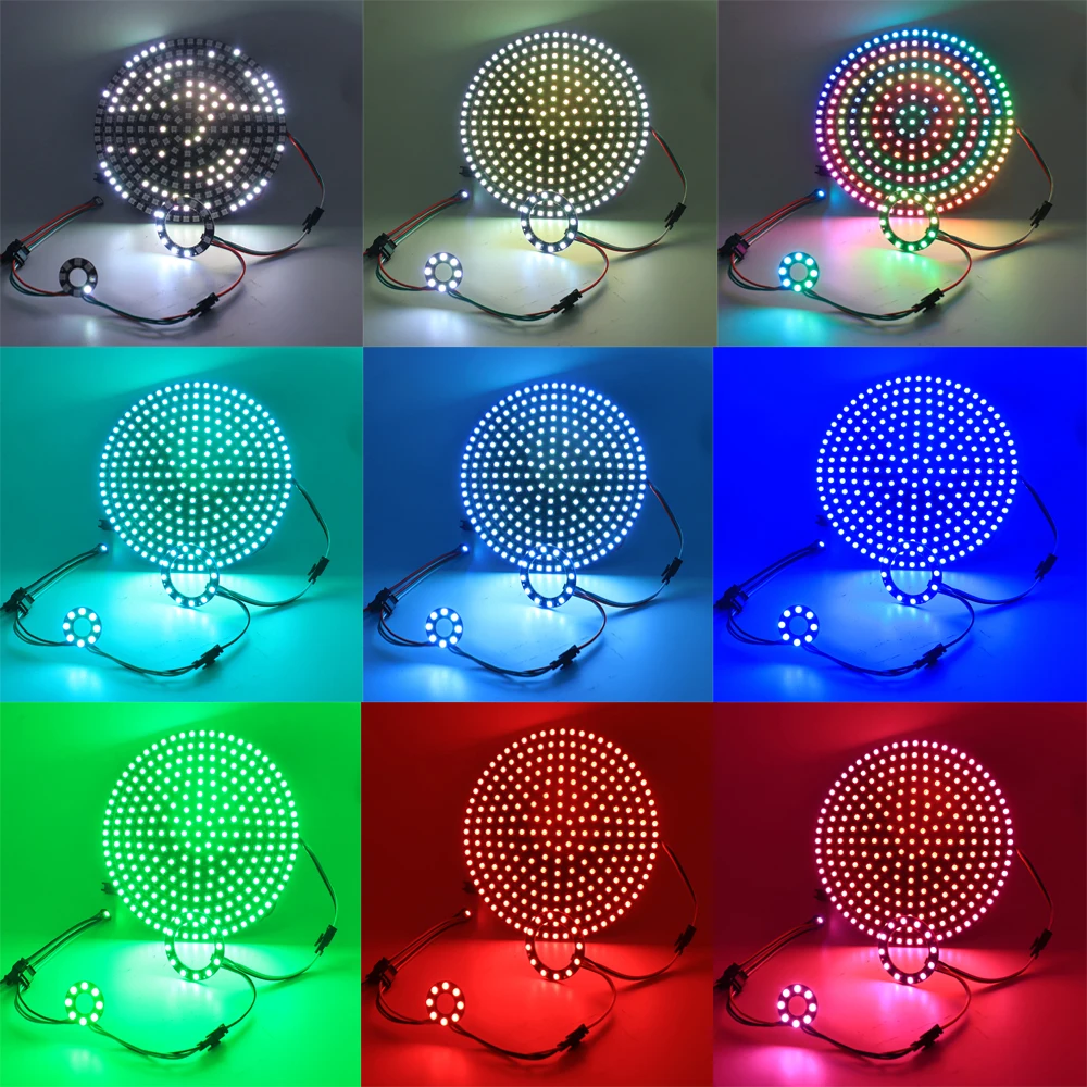 Адресные пиксельные светодиодные кольца RGB WS2812B WS2812 SK6812 светодиодный