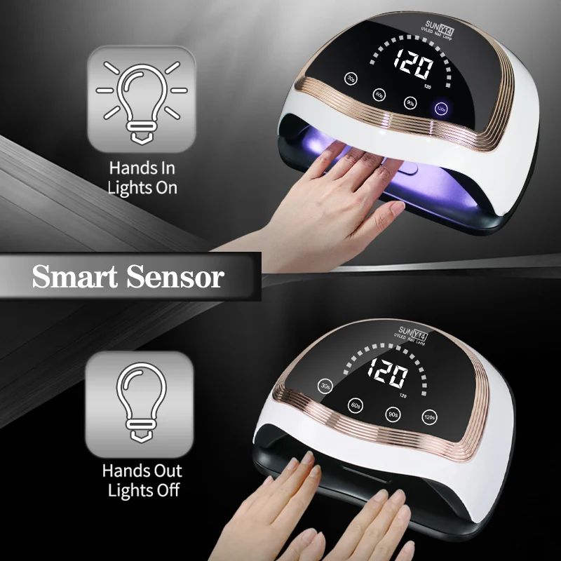 UV LED Nail Dryer For Manicure Gel Varnish Fast Drying Lamp With Smart Sensor Professional Salon Use Art Equipment | Красота и