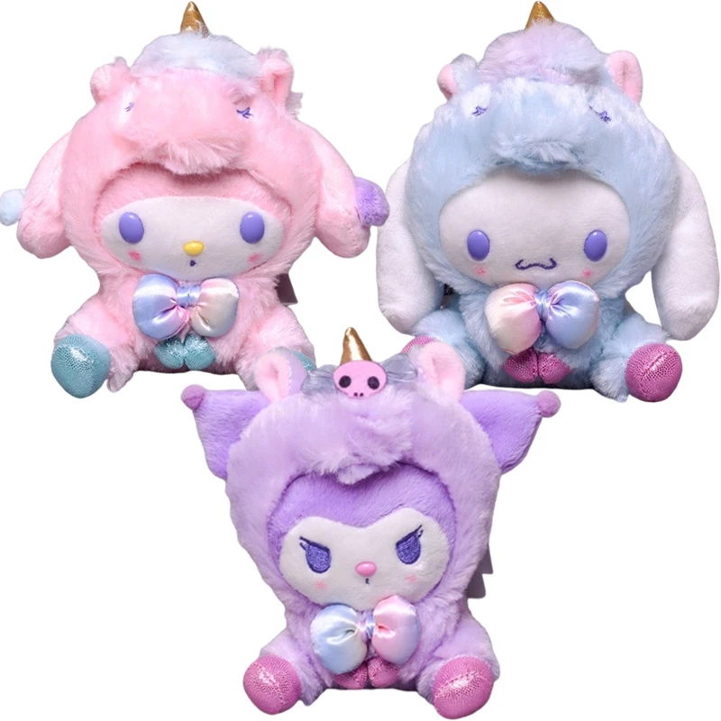 

Cartoon Stuffed Plush Toys Kuromi My Melody Cinnamoroll Anime Pendant Kawaii Cute Soft Plushie Girls Doll Kid Holiday Gifts 13cm