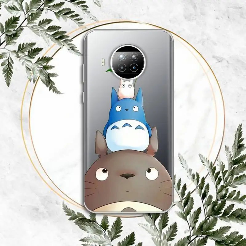 

Cartoon Ghibli Miyazaki Totoro Phone Case Transparent for Xiaomi Redmi note 10 t 8 9 pro lite 11