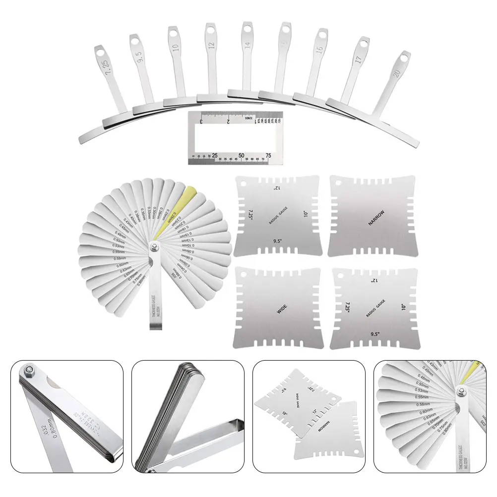 

47pcs Practical Complete Guitar Measuring Tool Guitar Maintenance Tools Guitar Repairing Tools