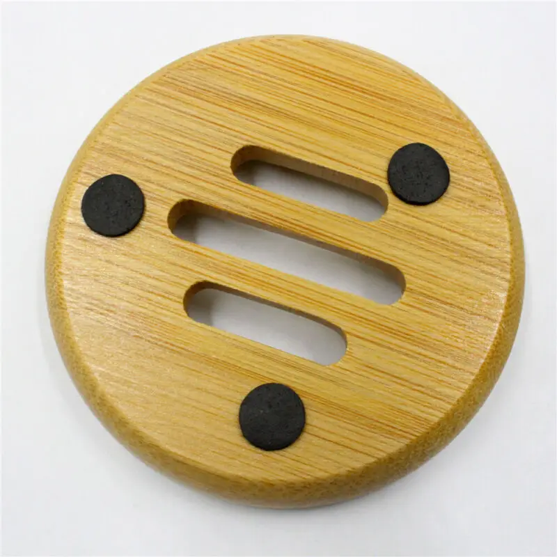 Деревянная мыльница из натурального бамбука Новый портативный поддон для мыла |