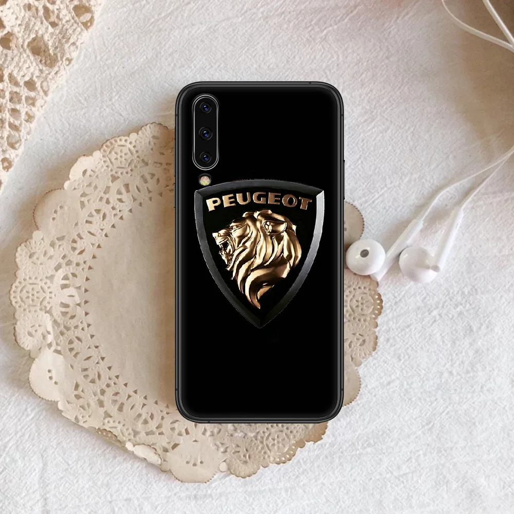 

France Peugeos Car logo Phone Case Cover For Samsung Galaxy A10 A11 A20 E A21 A30 A40 A41 A50 A51 A70 A71 A81 S 4G 5G black