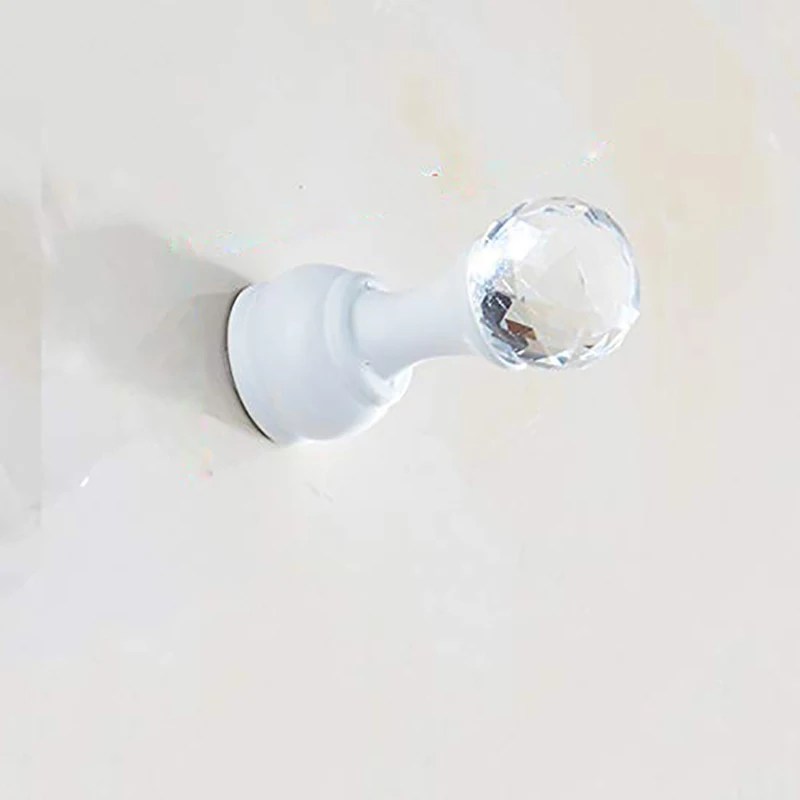 

Alloy White Black Clothes Hanger & Towel & Coat & Robe Hook Decorative Bathroom Hooks Wall Mounted