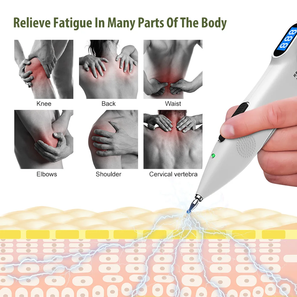 

Electronic Acupuncture Energy Pen Pain Relief Meridian Body Point Stimulate Massager Electric Shock Pen Physical Therapy Device
