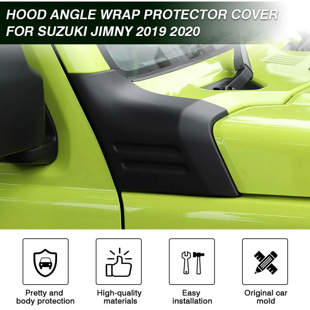 

Car Accessories Hood Angle Wrap Protector Cover Trim For Suzuki Jimny JB64W JB74W 2018 2019 2020 2021 Car Exterior Styling
