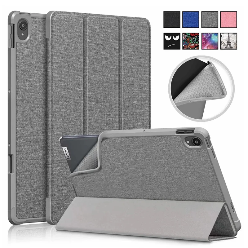 

For Lenovo P11 Case Fabric Soft TPU Back Magnetic Stand Smart Tablet For Lenovo Tab P11 P11 Pro Case For Xiaoxin Pad Pro 2021