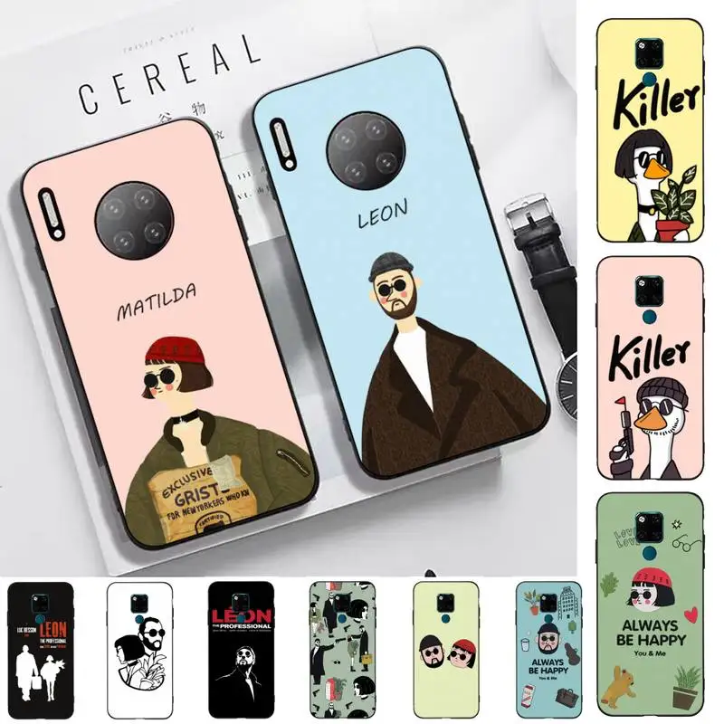 

FHNBLJ Cartoon Killer Leon Uncle Girl Phone Case for Huawei Mate 20 10 9 40 30 lite pro X Nova 2 3i 7se