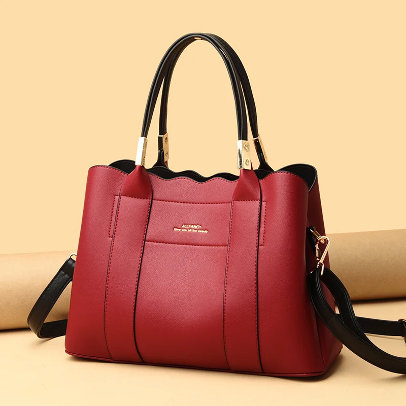 

High Quality Leather Handbags for Women 2020 Designer Luxury Shoulder Crossbody Bags for Women 2020 Large Casual Top-handle Bag