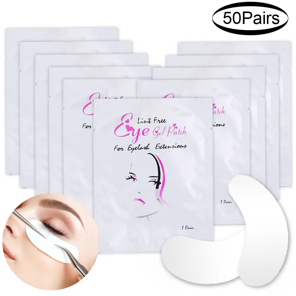 

20/50pair Eyelash Extensions Under Eye Pads Hydrogel Patches Grafting Eyelashes Eye Sticker Lash Extension Supplies Lashes Tools