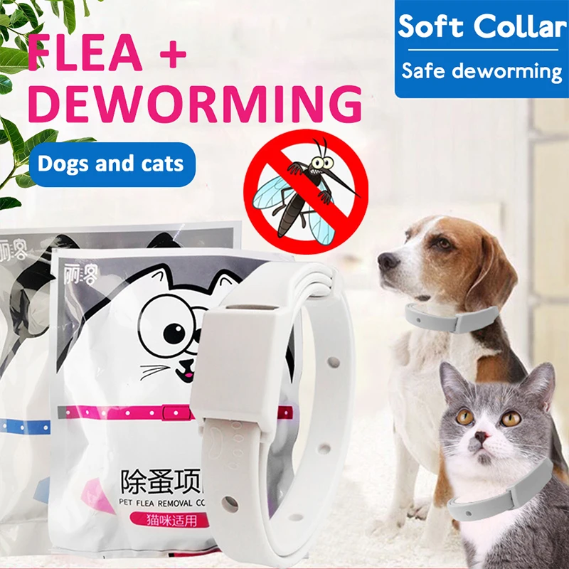 Регулируемый ошейник от комаров и блох для собак кошек до 8 месяцев