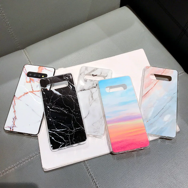 Marble Texture phone Case For Samusng Galaxy S7 S8 S9 S10 S10e Note 8 9 10 A10 M10 A20 A30 A50 A70 A6 A7 A9 Pro Plus Edge 2018 | Мобильные