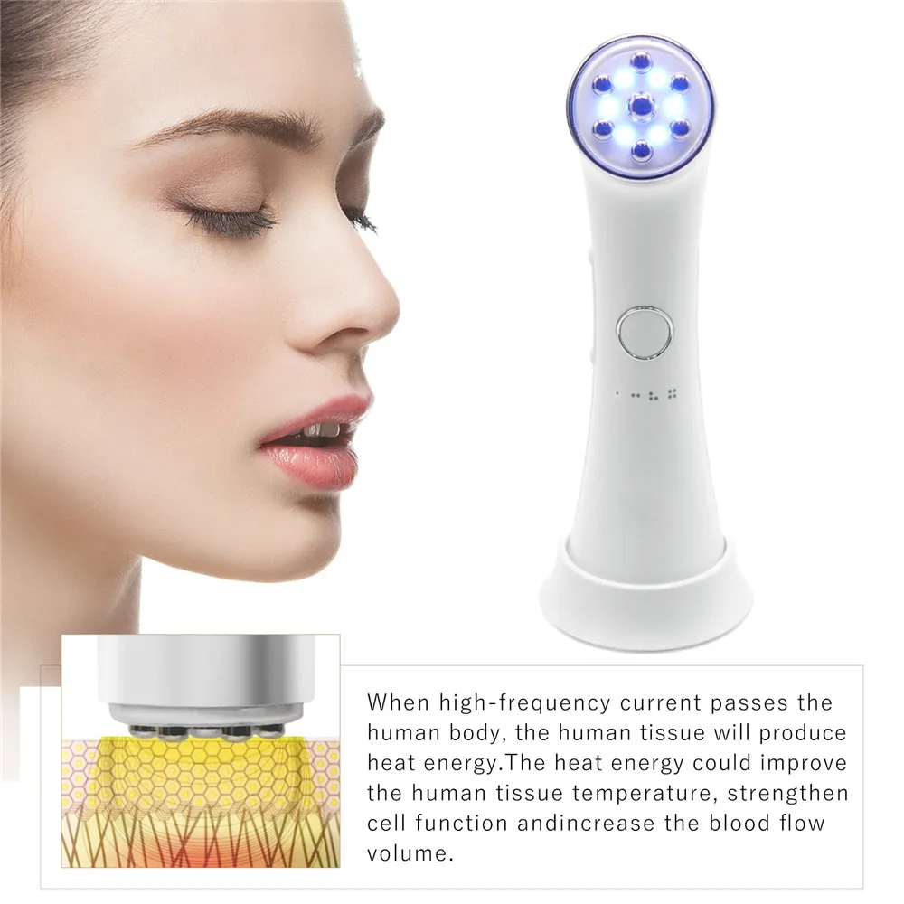 RF EMS Face Massager Facial Lifting Skin Tightening Beauty Machine High Frequency Radiofrecuencia Photon Rejuvenation Tools |