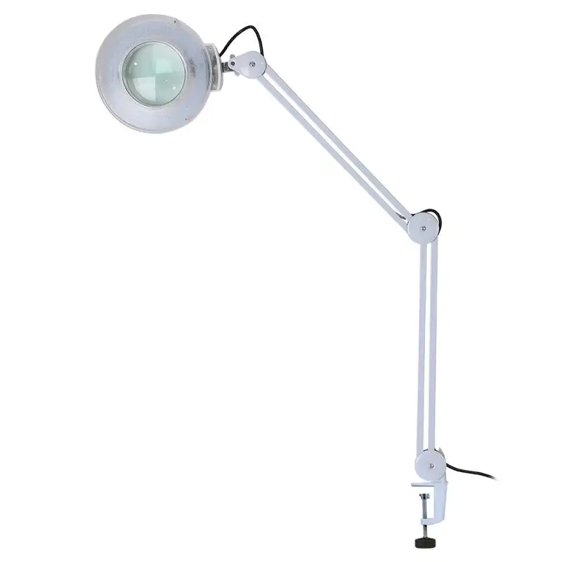 

8X Illuminated Desktop Magnifying LED Lamp with Clamp Swivel Arm Reading Medical Beauty Cold Light Lamp