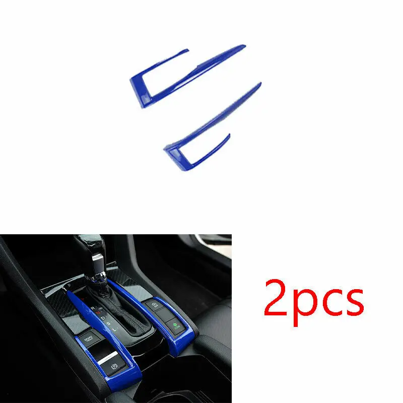 

For HONDA Civic 10th 2016-2020 ABS blue central console gear shift frame trim Car modification Auto parts