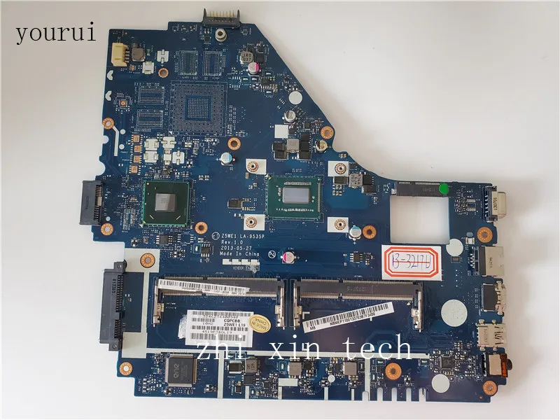 Yourui для acer aspire E1-530 E1-570 ноутбук материнская плата Z5WE1 LA-9535P NBMEP11001 с i3-3217U процессор