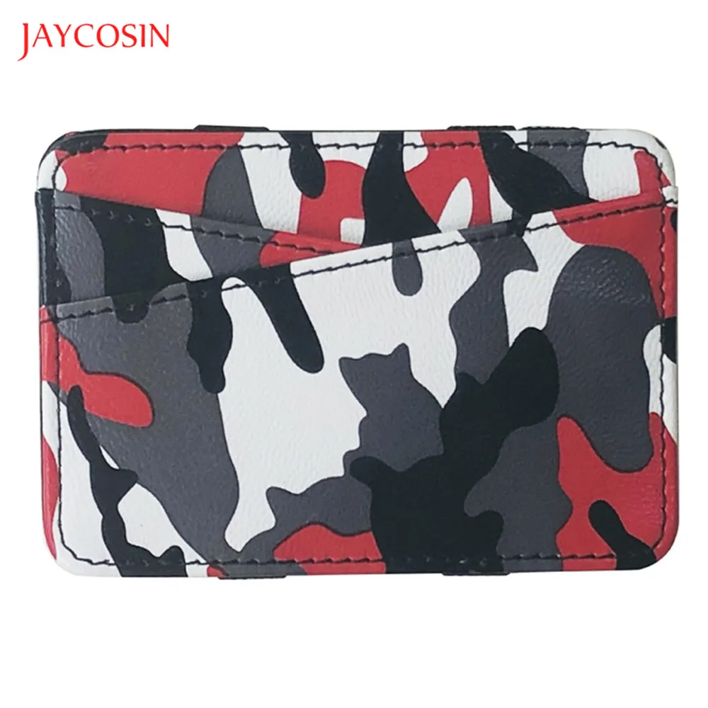 Модный Камуфляжный маленький держатель для карт Jaycosin кожаный банковских мужской