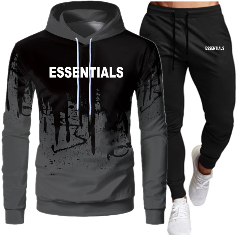 

Men's Clothes Pullover Hoodies Pants Ropa Hombre Casual Tracksuit Men 2 Pieces Sets Hooded Sweatshirts Spring Plus Size