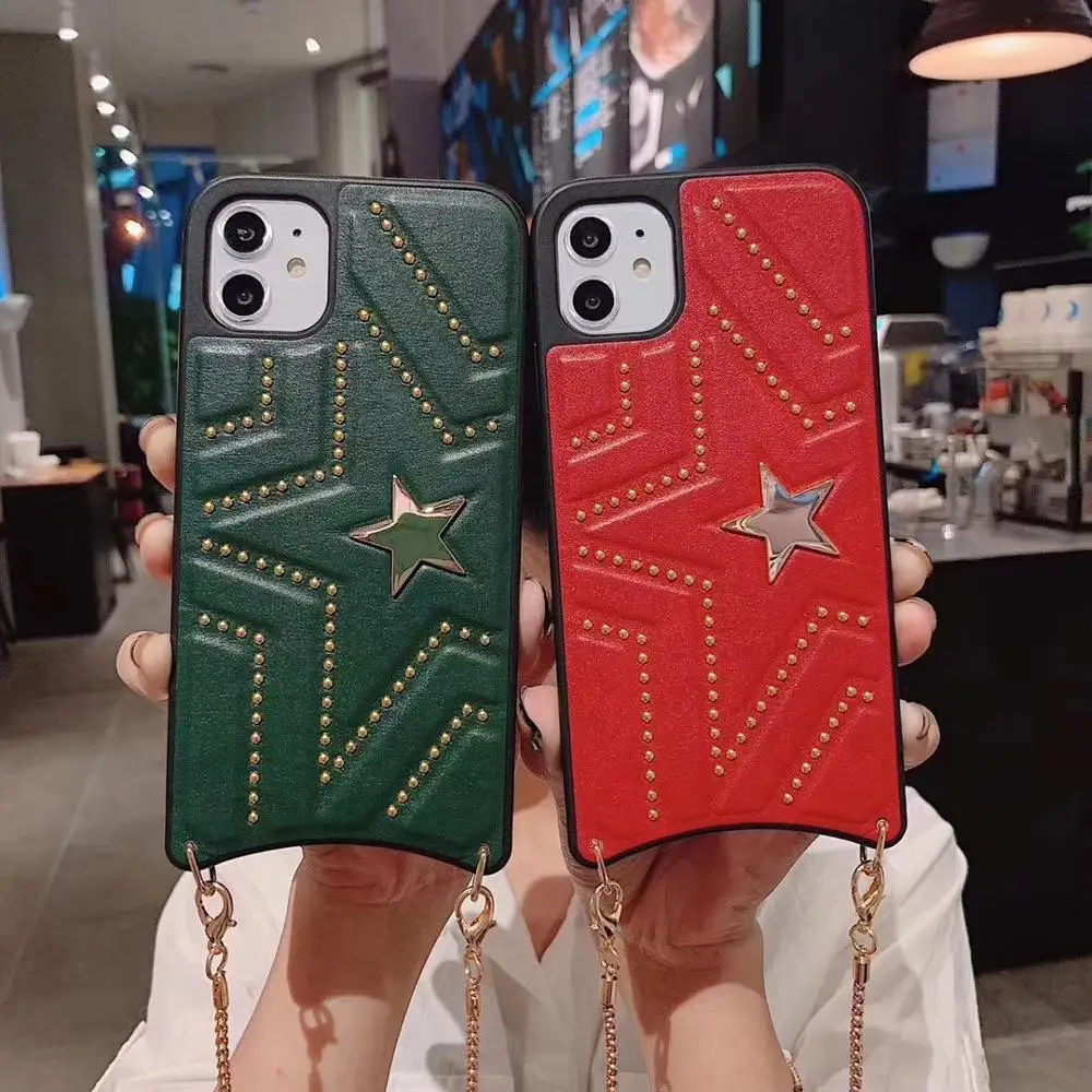 Чехол для iphone 11 pro max x xs xr с металлической цепочкой|Бамперы| |