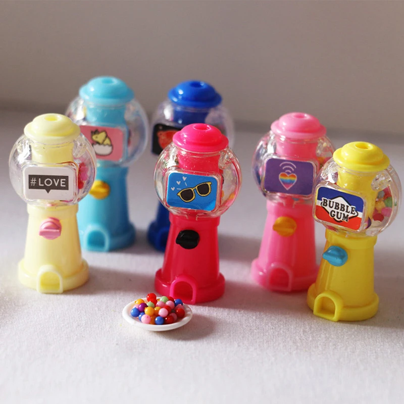 Торговый автомат ярких конфет в масштабе 1:12 для кукольного домика миниатюрное