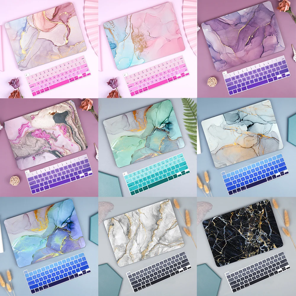 For MacBook Air 13 inch Case 2020 A2179 A2337 Marble Plastic Hard Cover for Macbook Air Pro Retina 11 12 13.3 15 16