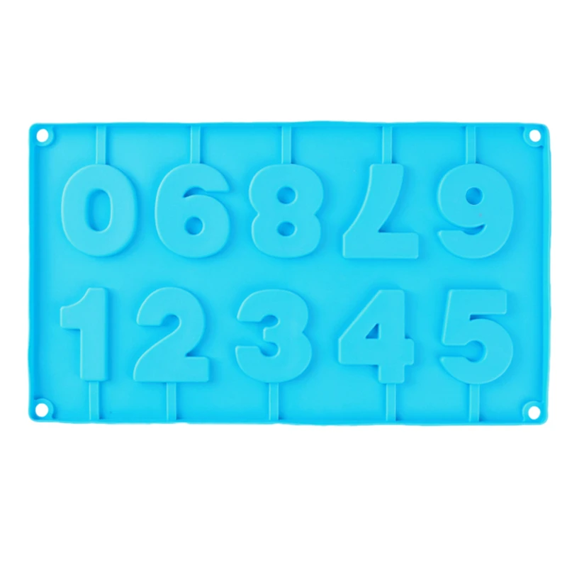 Форма для леденцов шоколада 0-9 в форме цифр силиконовая форма 3D ручная работа |