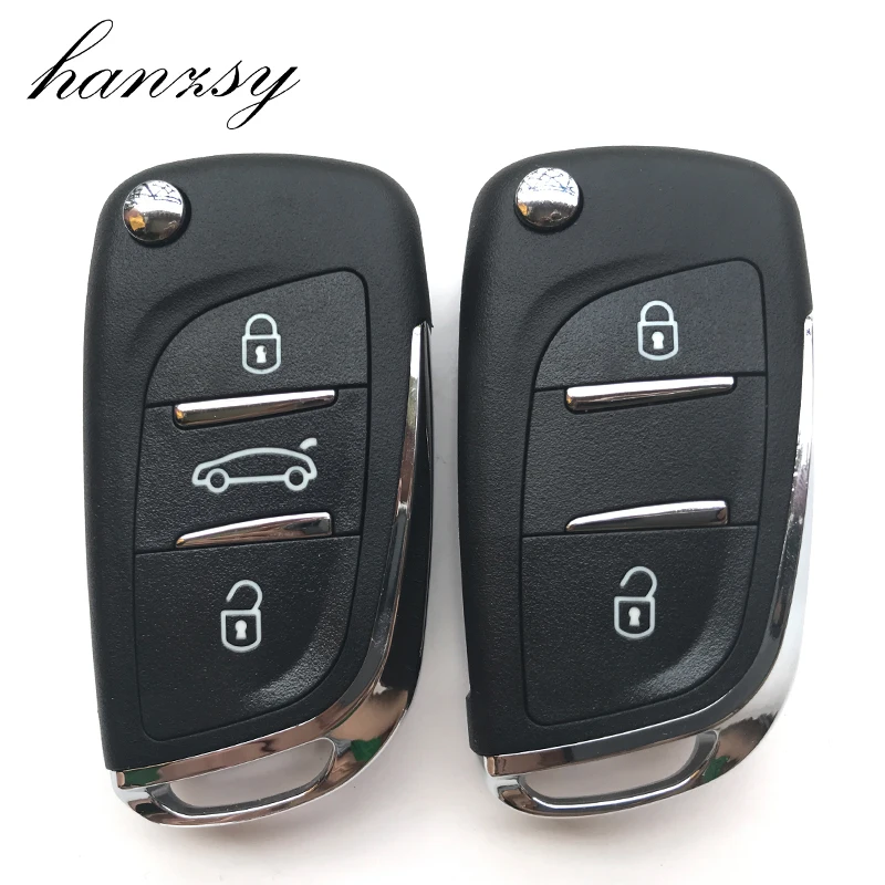 2/3 кнопки модифицированный откидной Складной Корпус ключа для Peugeot 407 306 408 607 чехол