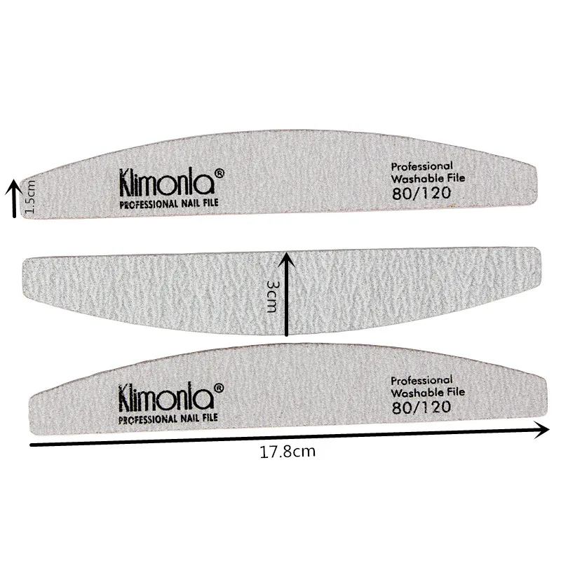 10 шт. Limes a ongles Professional Lima Per Unghie пилка для ногтей 80/120 зернистая шлифовка ногтей серая полоса Маникюр УФ гель лаковый файл инструмент