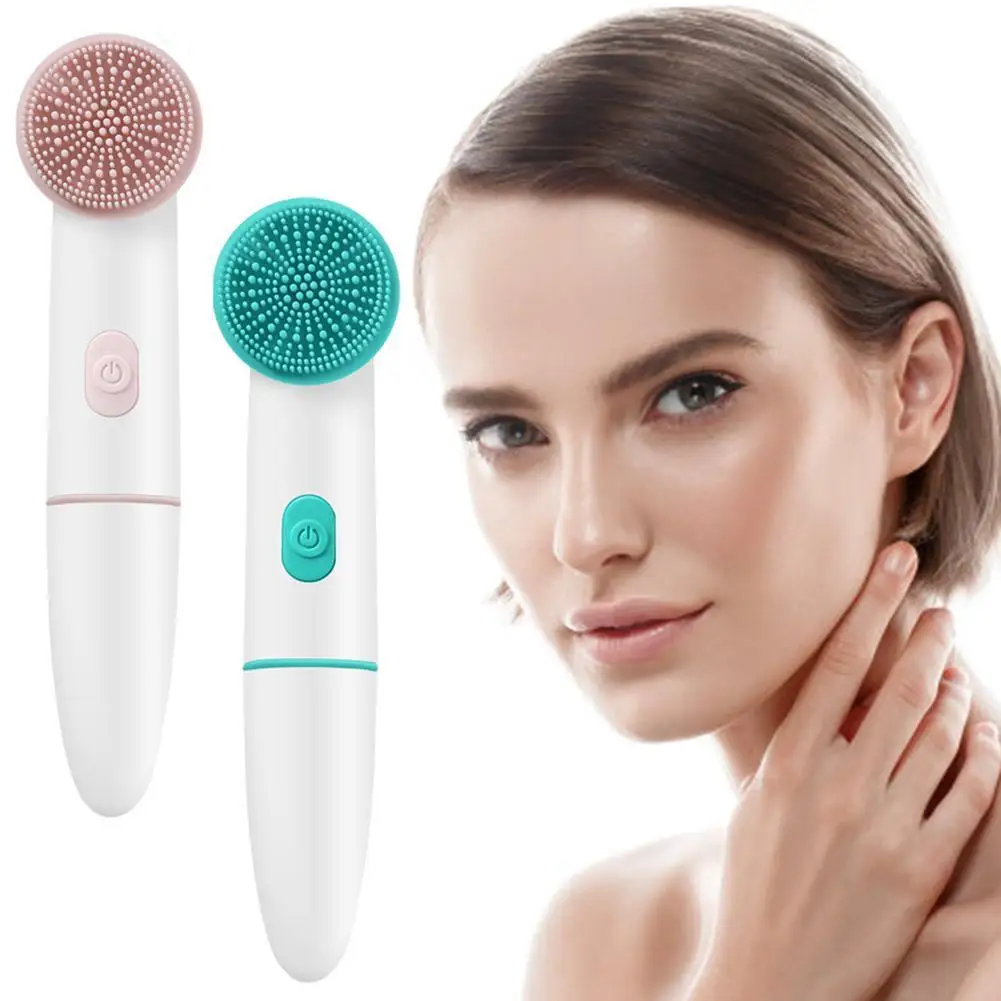 

2 In 1 Electric Face Cleansing Brush Sonic Vibration Massage Cleansing Brush Blackhead Remove Whashing Skin Care Tools