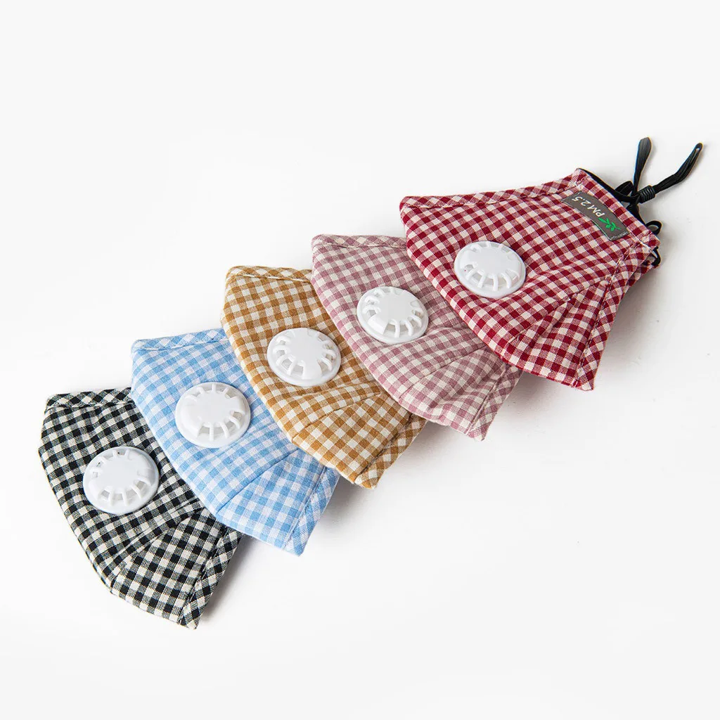 

Fashion Cotton Face Mask Respirator Washable Reusable Mouth Masks + 2Pcs Activated Carbon Filter PM2.5 for Men Women