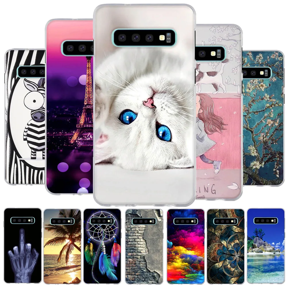 

Case For Samsung Galaxy S10 2019 Phone Silicone 3D Painted For Samsung Galaxy S 10 Back Cover For Samsung S10 Case Protector