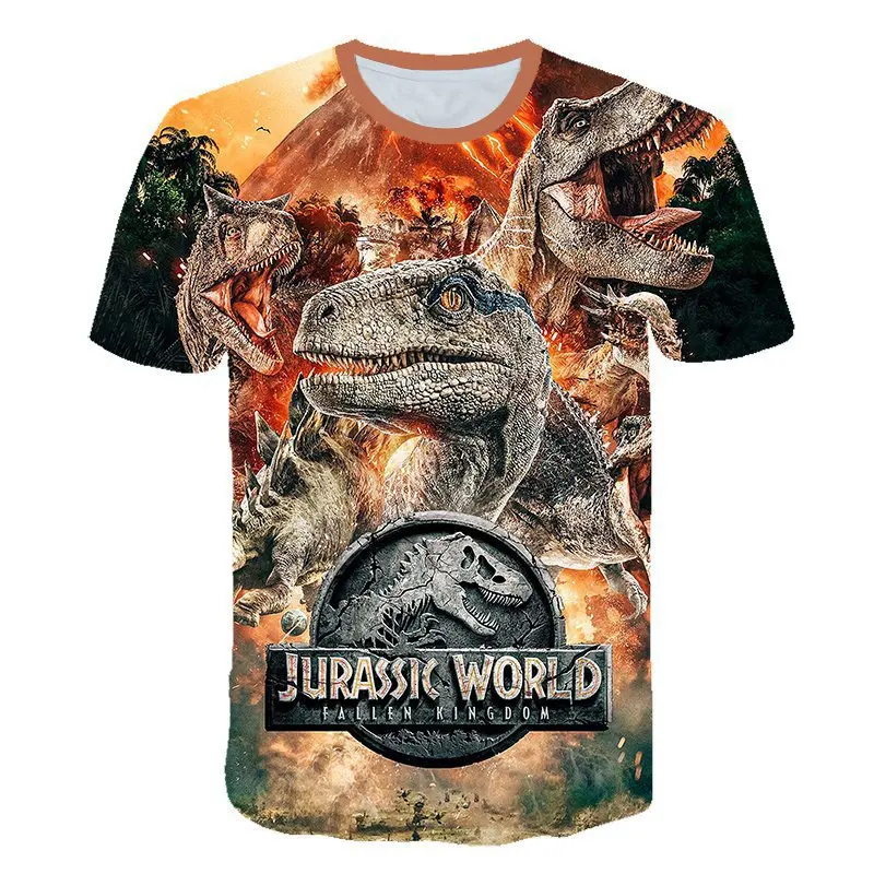 

2021 Jurassic Park 3d Printed Funny off white tshirt Casual men clothing t shirt Jurassic World black Short Sleeve cosplay