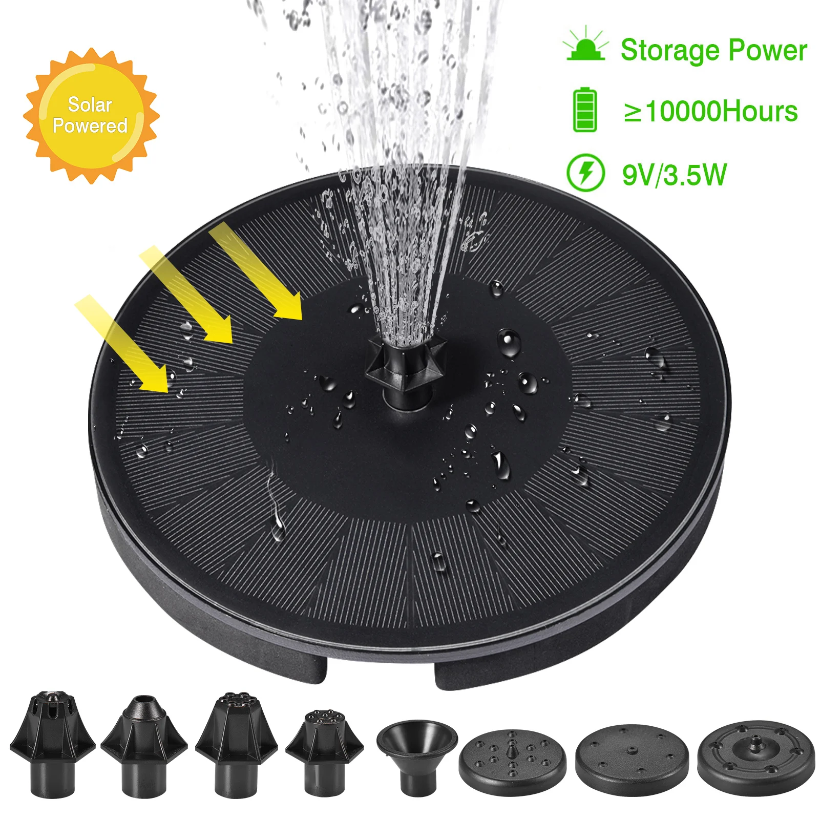 

Floating Solar Fountain Garden Water Fountain Pool Pond Decoration Solar Panel Powered Fountain Water Pump Garden Decoration
