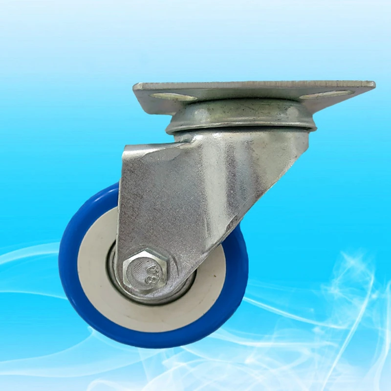 8 шт 2 дюймовый ролик колеса поворотные пластинчатые ролики на синих колесах |