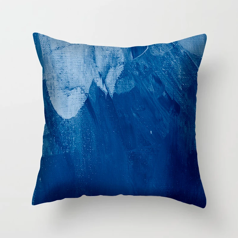 1 шт. синий узор Чехлы для подушек полиэстер размером 45*45 см наволочка Cojines Decorativos