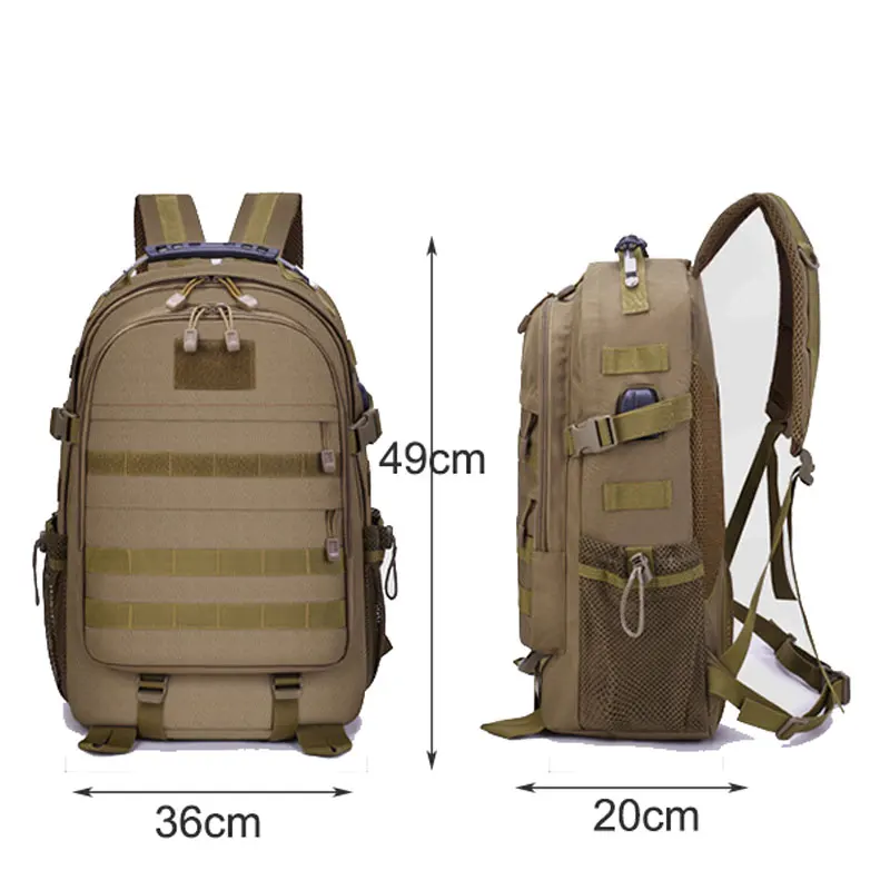 Тактический военный рюкзак 40 л водонепроницаемый нейлоновый ранец для походов и
