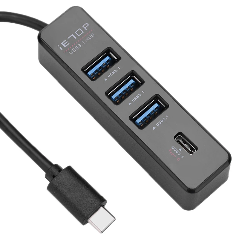 4 порта типа C концентратор Высокоскоростной 5 Гбит/с USB 3 1 0 сплиттер для